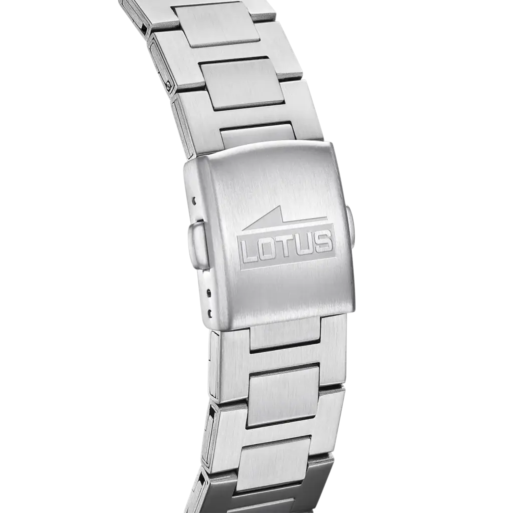 Lotus herrklocka -  metallband, datum, stål/svart, 40 mm