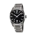 Lotus herrklocka -  metallband, stål/svart, 42 mm