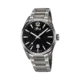 Lotus herrklocka -  metallband, stål/svart, 42 mm