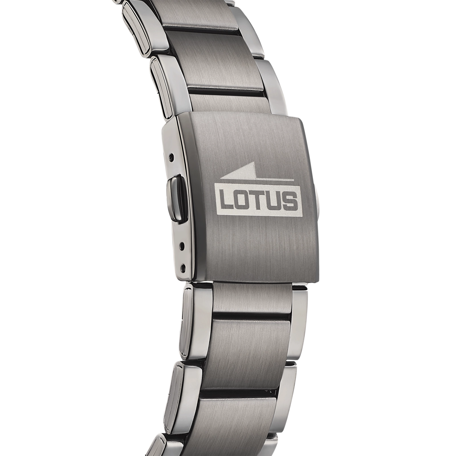 Lotus herrklocka -  metallband, stål/svart, 42 mm