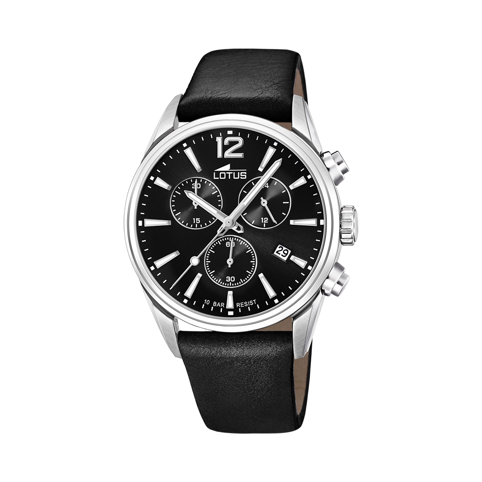 Lotus herrklocka - kronograf, läder/svart, 42 mm