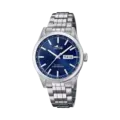 Lotus herrklocka - dag/datum, stål/blå, 42mm