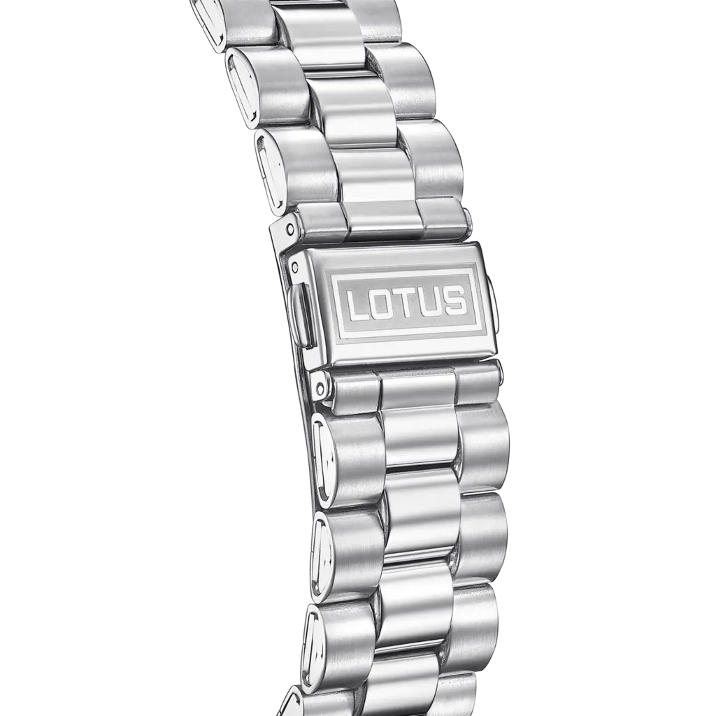 Lotus herrklocka -  dag/datum, stål/blå, 41,5 mm