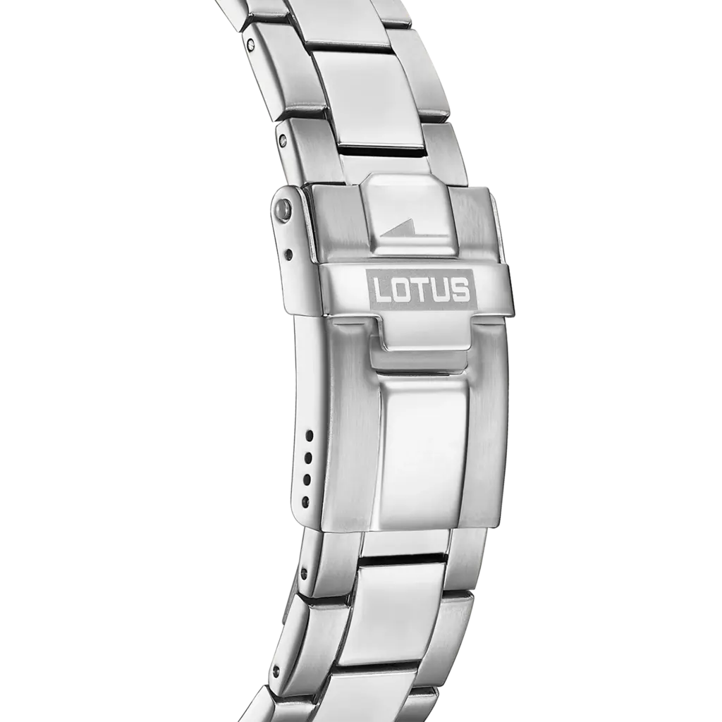 Lotus herrklocka - datum, kronograf, stål/svart, 43,5 mm