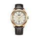Citizen Eco-Drive Vit/Brun, Läderband - AW0153-04A