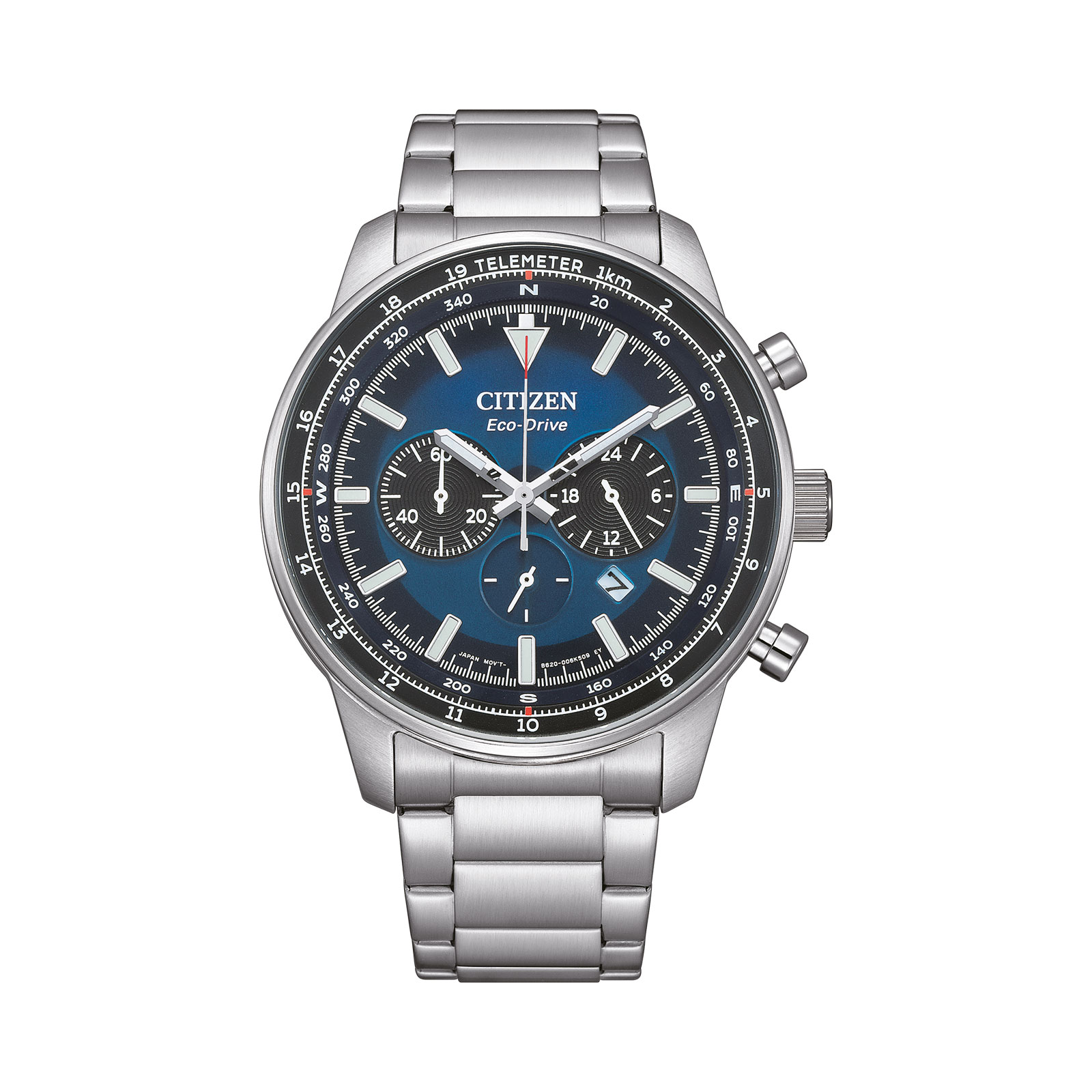 Citizen Aviator Eco Drive Chrono stål/blå CA4500-91L