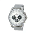 Jacques Lemans Liverpool herr vit/stål, mesh-länk - 1-1876K