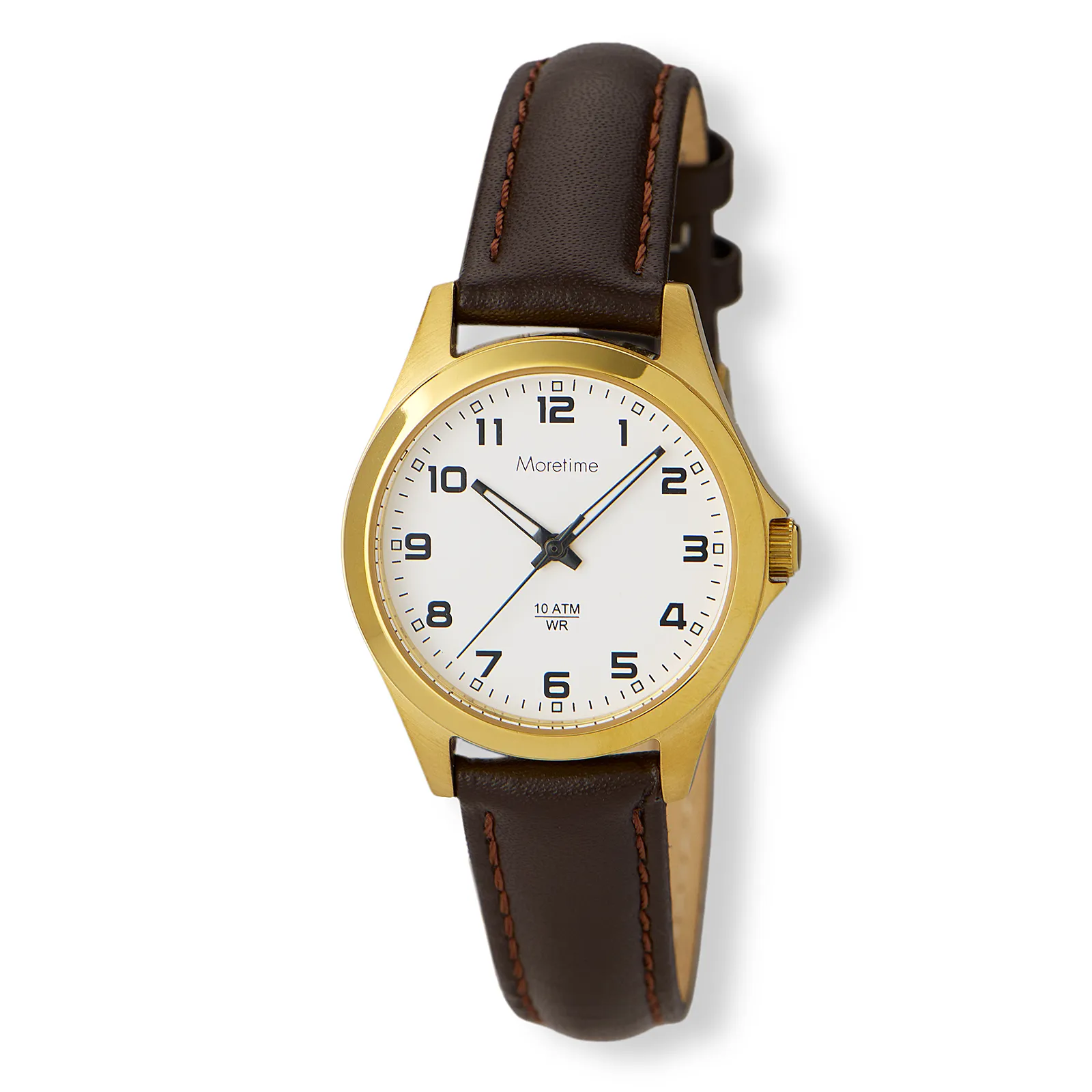 Moretime dam vit/guld, brunt band - M52848-122