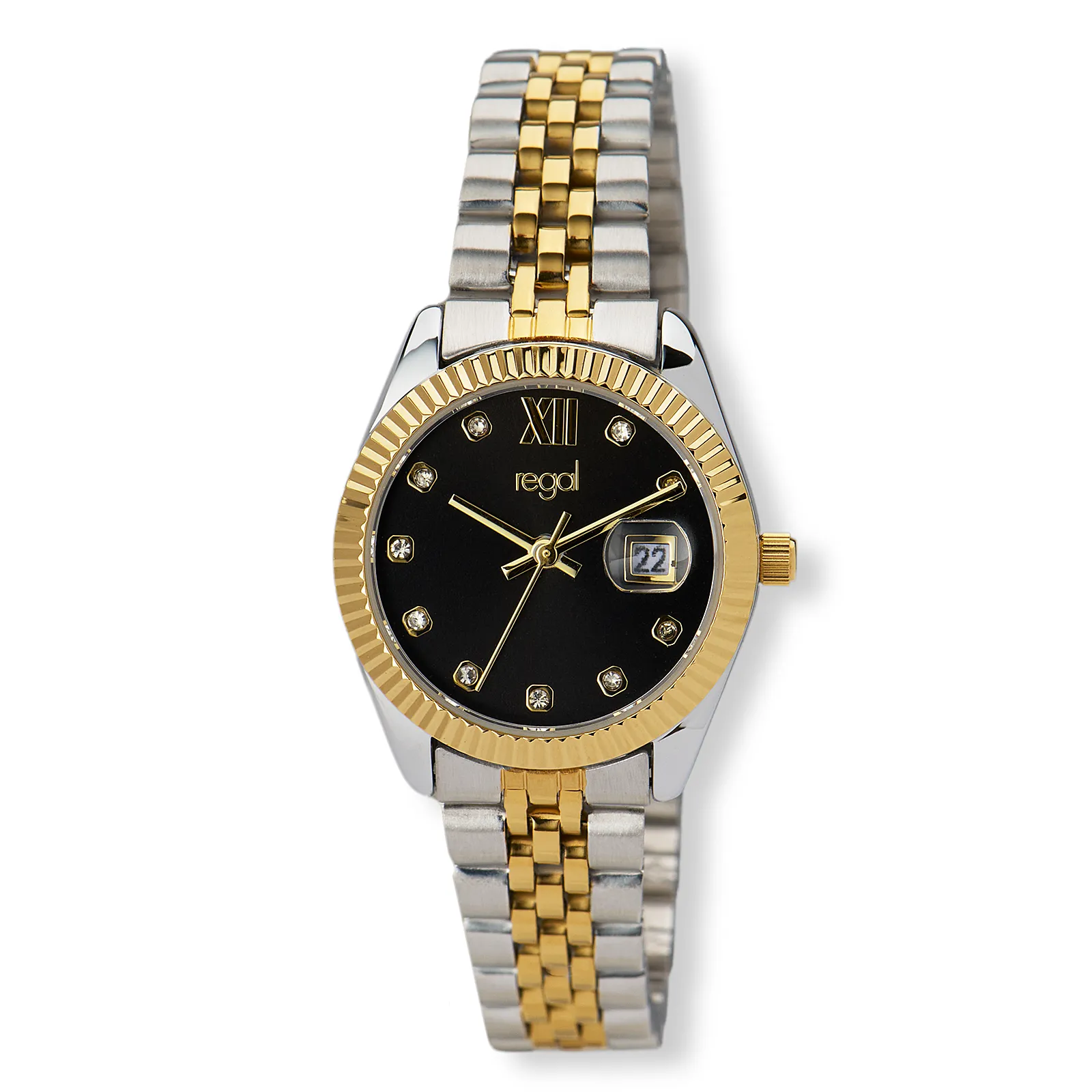 Regal dam svart/bicolor, metallband - R89056-242