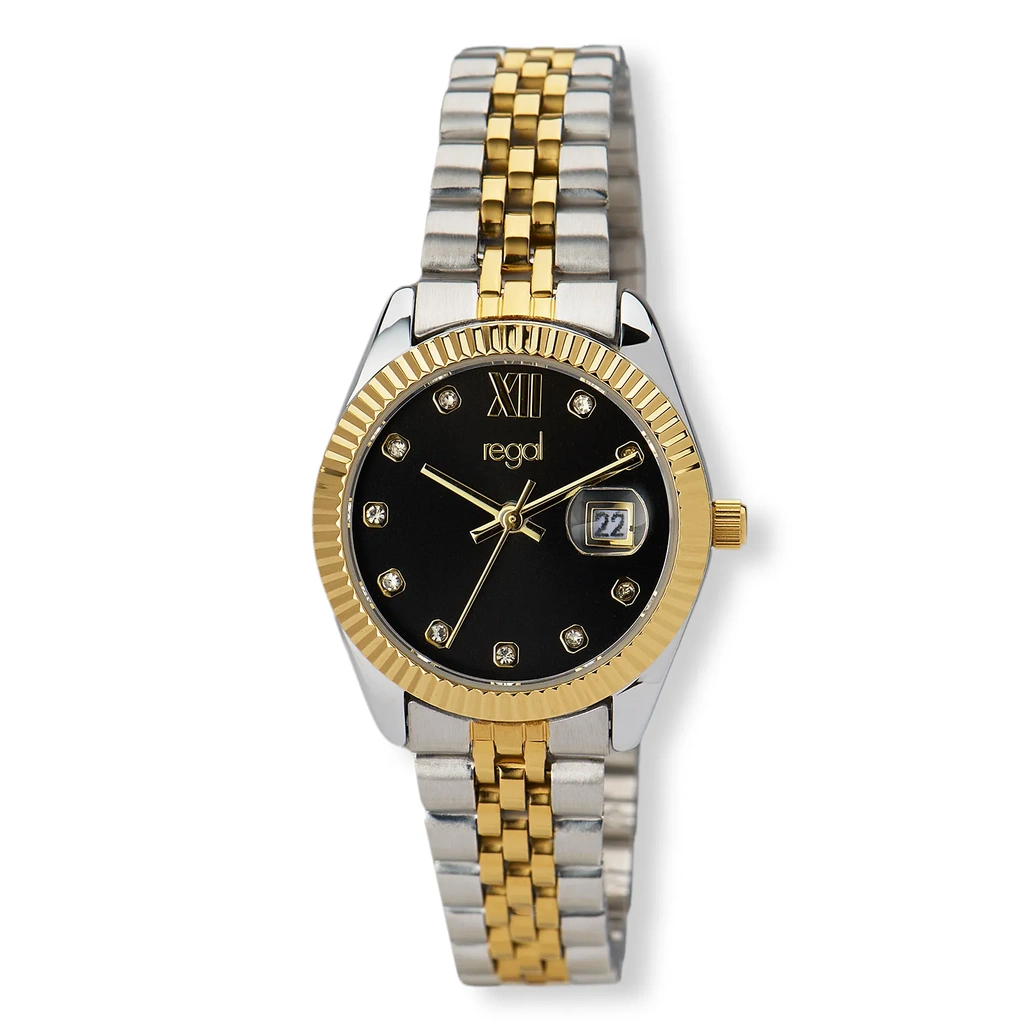 Regal dam svart/bicolor, metallband - R89056-242