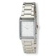 Regal rektangulär dam vit/silver, metallband - R89314-132