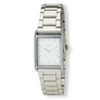 Regal rektangulär dam vit/silver, metallband - R89314-132