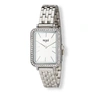 Regal rektangulär dam vit/silver, metallband - R89344-132