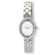 Regal oval dam vit/silver, metallband - R89364-132