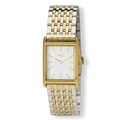 Regal rektangulär dam vit/bicolor, metallband - R89456-132