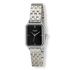 Regal rektangulär dam svart/silver, metallband - R89914-232