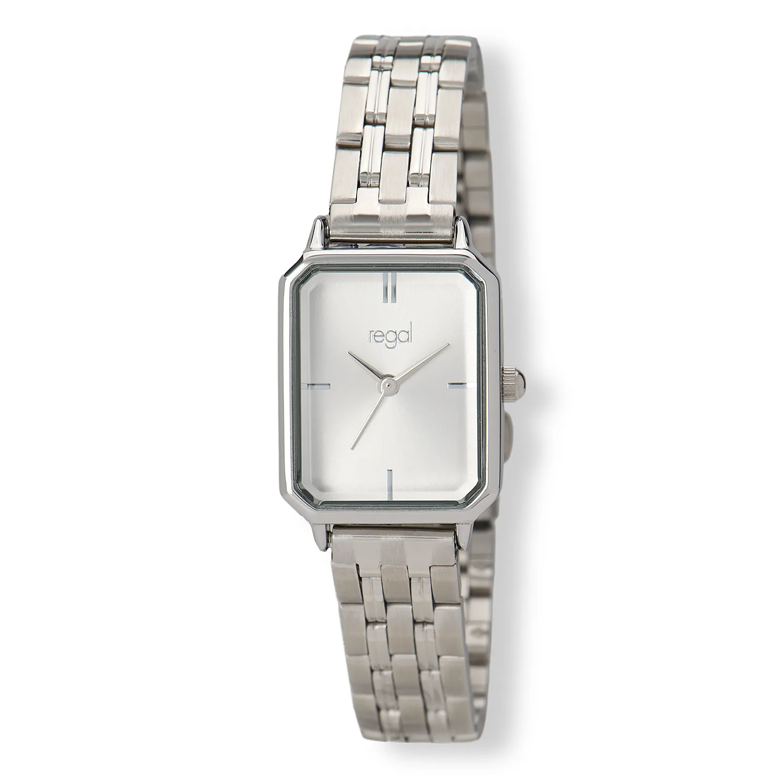 Regal rektangulär dam silver, metallband - R89914-632