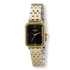 Regal rektangulär dam svart/bicolor, metallband - R89916-232