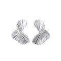 Silverfärgade örhängen, tvinnad snäcka - 1x2,2 cm