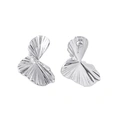 Silverfärgade örhängen, tvinnad snäcka - 1x2,2 cm