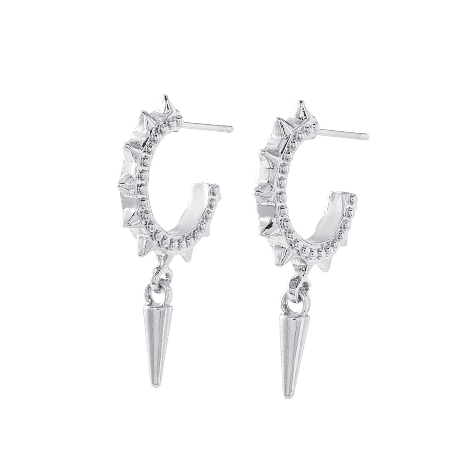 Silverfärgade örhängen hoops, piggar & hängande pigg - 3cm