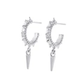 Silverfärgade örhängen hoops, piggar & hängande pigg - 3cm