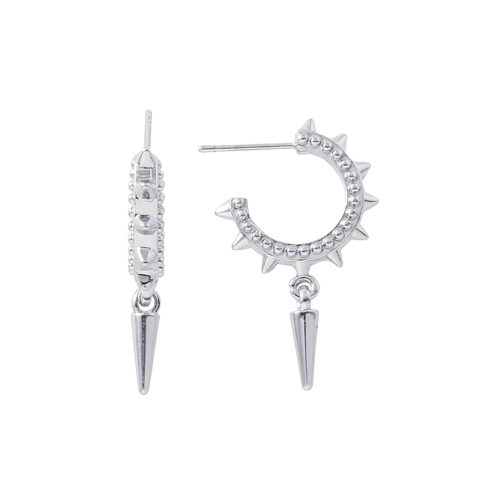 Silverfärgade örhängen hoops, piggar & hängande pigg - 3cm