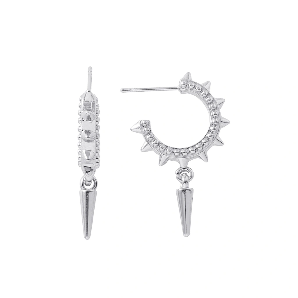 Silverfärgade örhängen hoops, piggar & hängande pigg - 3cm