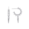 Silverfärgade örhängen hoops, piggar & hängande pigg - 3cm