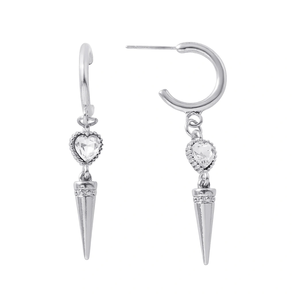 Silverfärgade örhängen hoops, glassten & pigg - 0,5x4cm