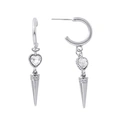 Silverfärgade örhängen hoops, glassten & pigg - 0,5x4cm
