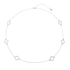 Silverfärgat halsband, klöverdetaljer - 67+5 cm
