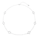 Silverfärgat halsband, klöverdetaljer - 67+5 cm