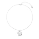 Silverfärgat halsband, spiralformat hängsmycke - 42+7 cm