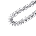 Silverfärgat halsband, ovala taggar - 42+7 cm