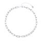 Silverfärgat halsband, kedja med u-länkar - 42+7 cm