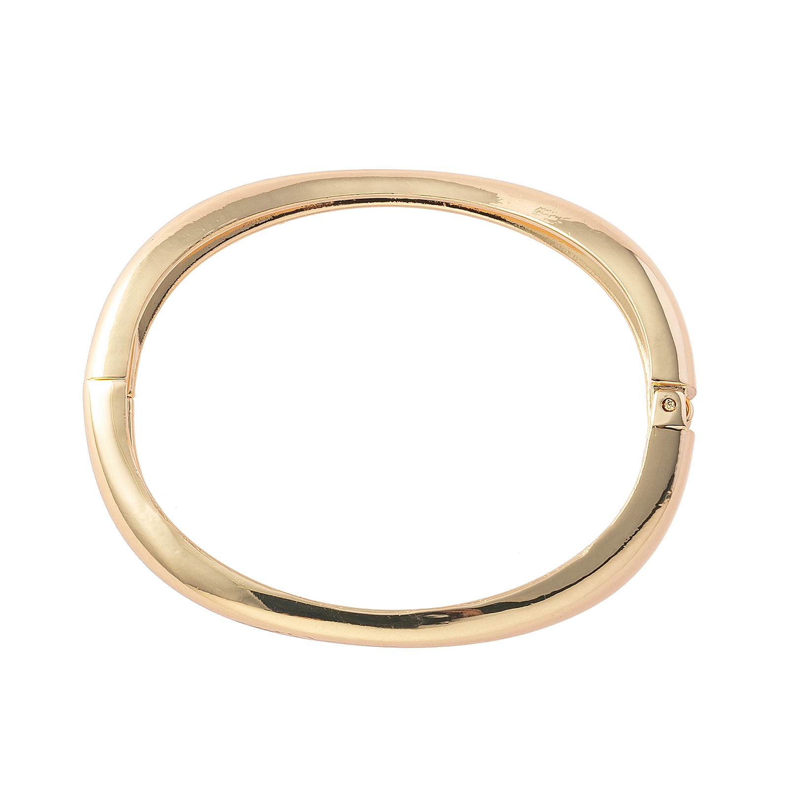 Guldfärgat armband, stelt med vågig form - 7x6 cm