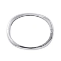 Silverfärgat armband, stelt med vågig form - 7x6 cm