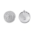 Silverfärgade örhängen, snurrade runda med klicklås - 2x2 cm