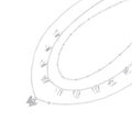 Silverfärgat halsband, 3-pack med fjärilar - 42+7 cm