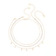 Guldfärgat halsband, 3-pack choker med stjärnor - 32+7 cm