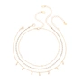 Guldfärgat halsband, 3-pack choker med stjärnor - 32+7 cm