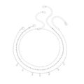 Silverfärgat halsband, 3-pack choker med stjärnor - 32+7 cm