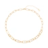 Guldfärgat halsband, pappersklämmelänk - 42+7 cm