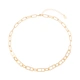 Guldfärgat halsband, pappersklämmelänk - 42+7 cm