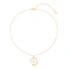 Guldfärgat halsband, spiralhänge - 42+7 cm