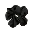 Svart hårsnodd, voluminös scrunchie i satin - 16cm