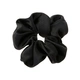 Svart hårsnodd, voluminös scrunchie i satin - 16cm
