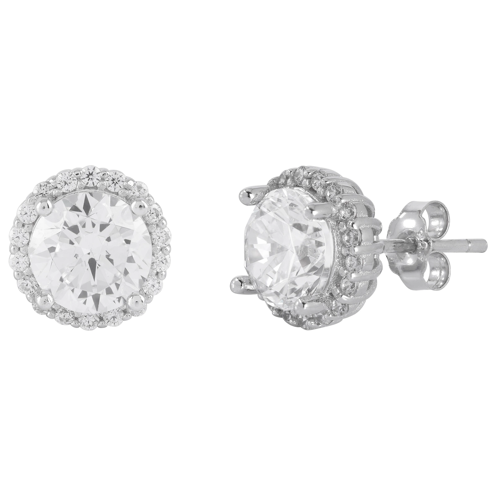 Örhängen äkta silver - studs, 4 mm