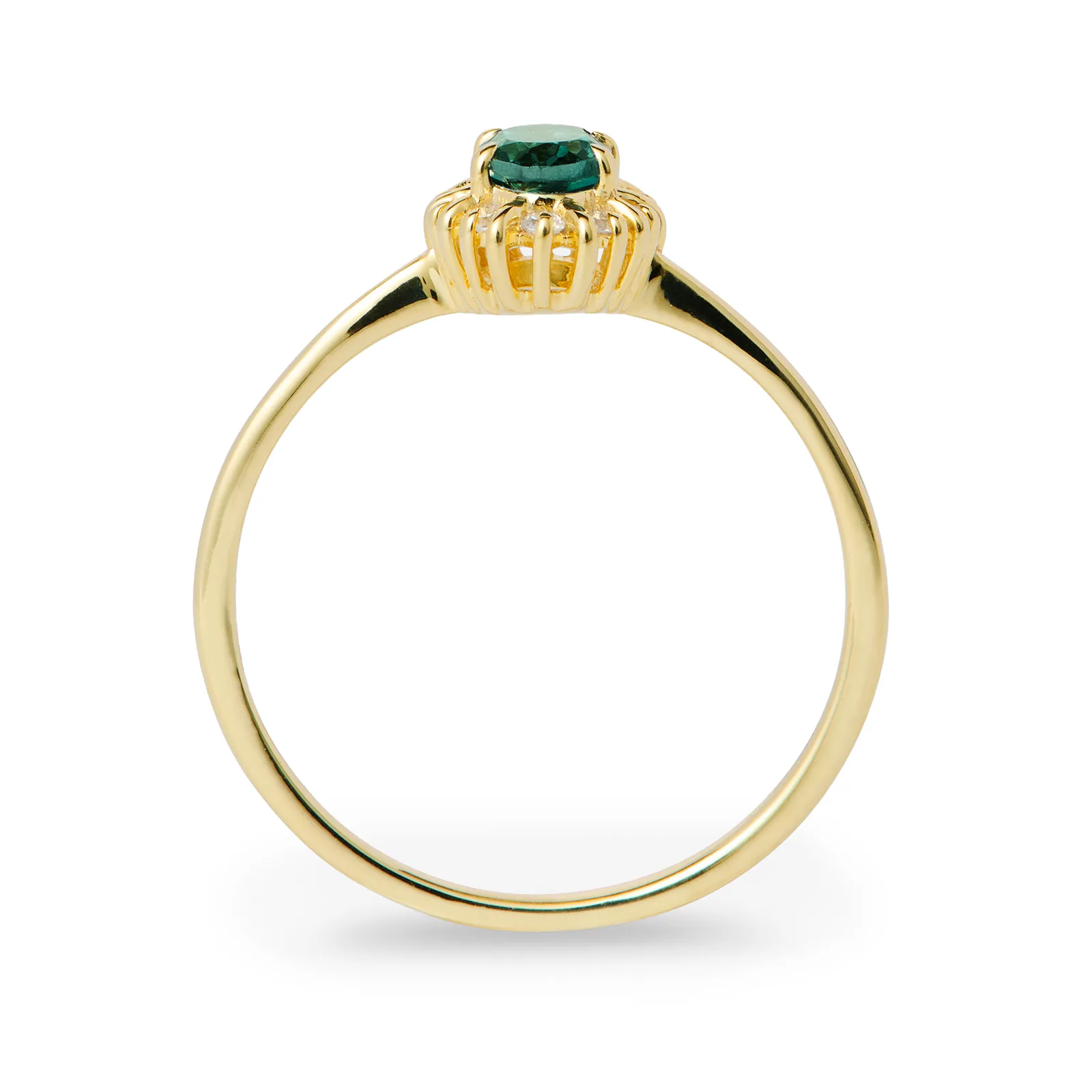 Je t´aime 18K guldring - Diana Smaragd